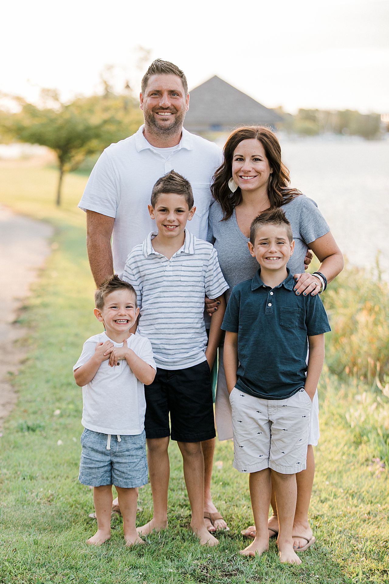 Mother and father with their three sons