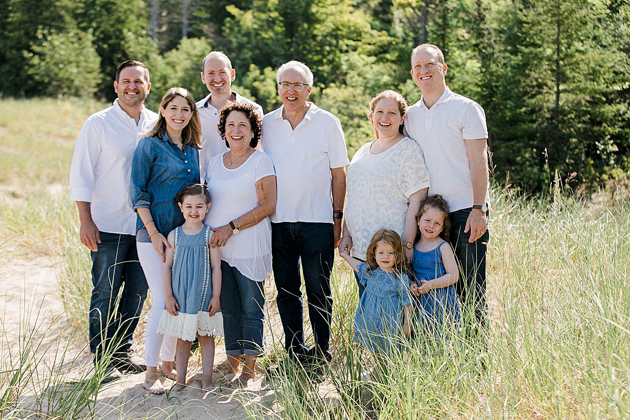 Extended family portrait in Northern Michigan