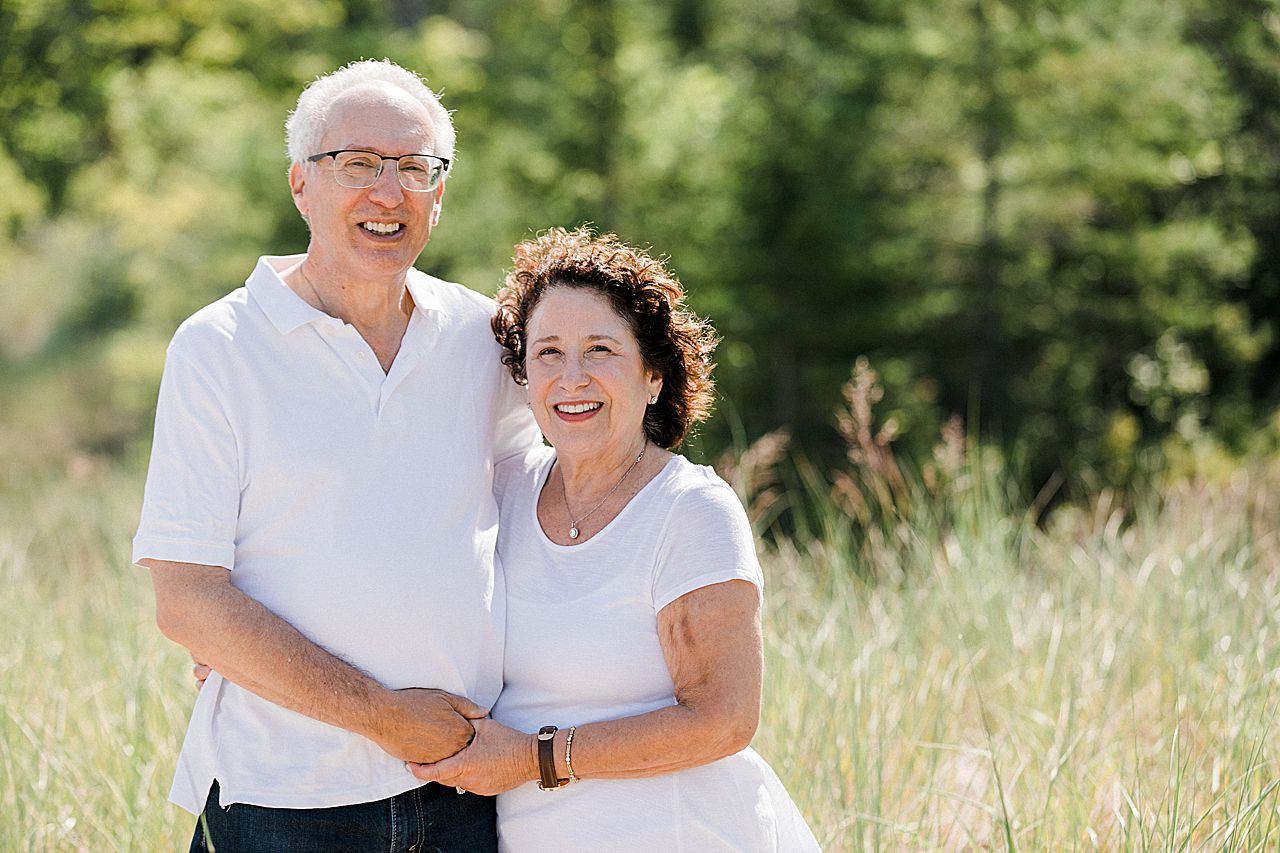 Older couple on a beach in Northern Michigan