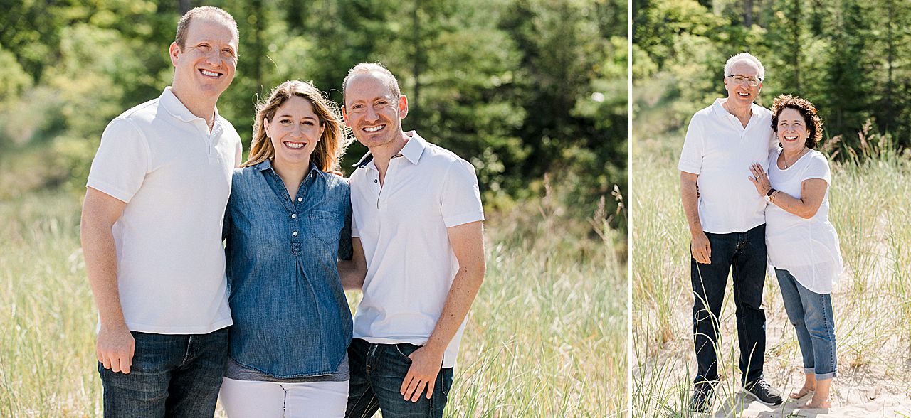 Siblings with their parents in Petoskey, Michigan