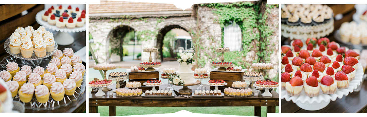 Desert bar at a wedding reception at Deer Lake at Boyne Mountain Resort