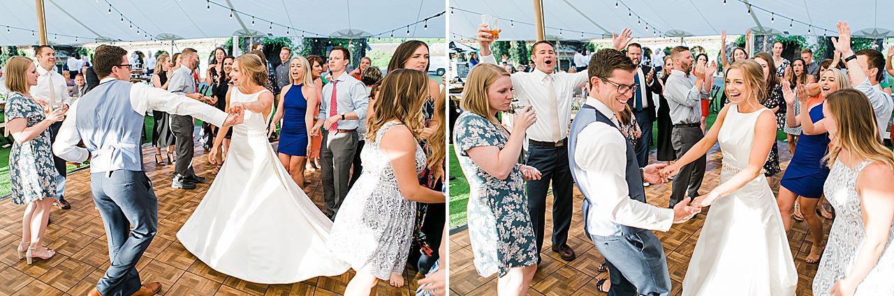Wedding reception of guests dancing at Deer Lake at Boyne Mountain Resort