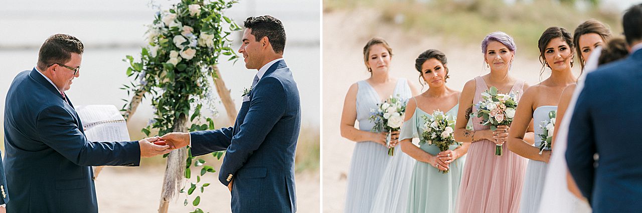 A wedding ceremony in Frankfort, Michigan