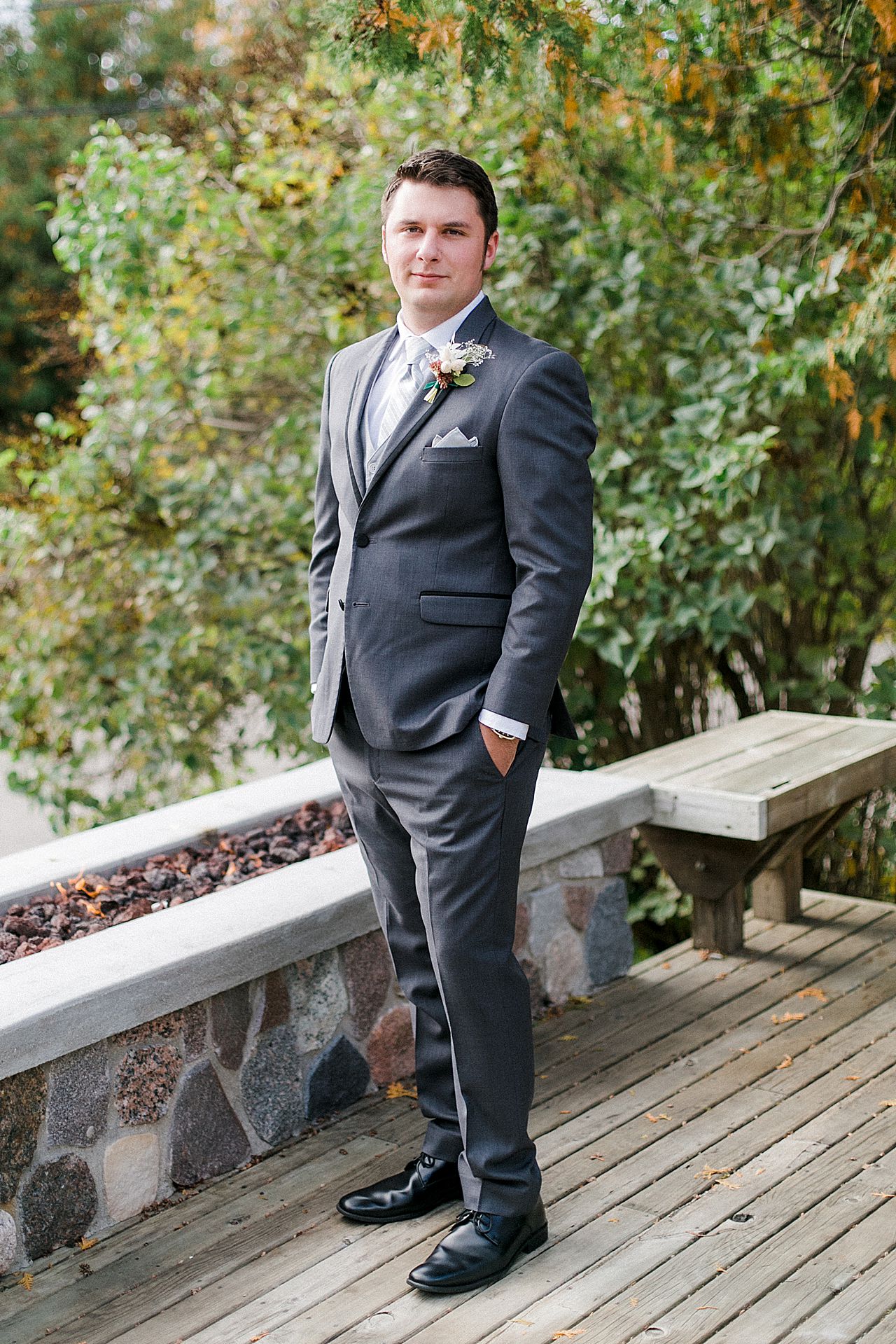 A groom portrait in Northern Michigan