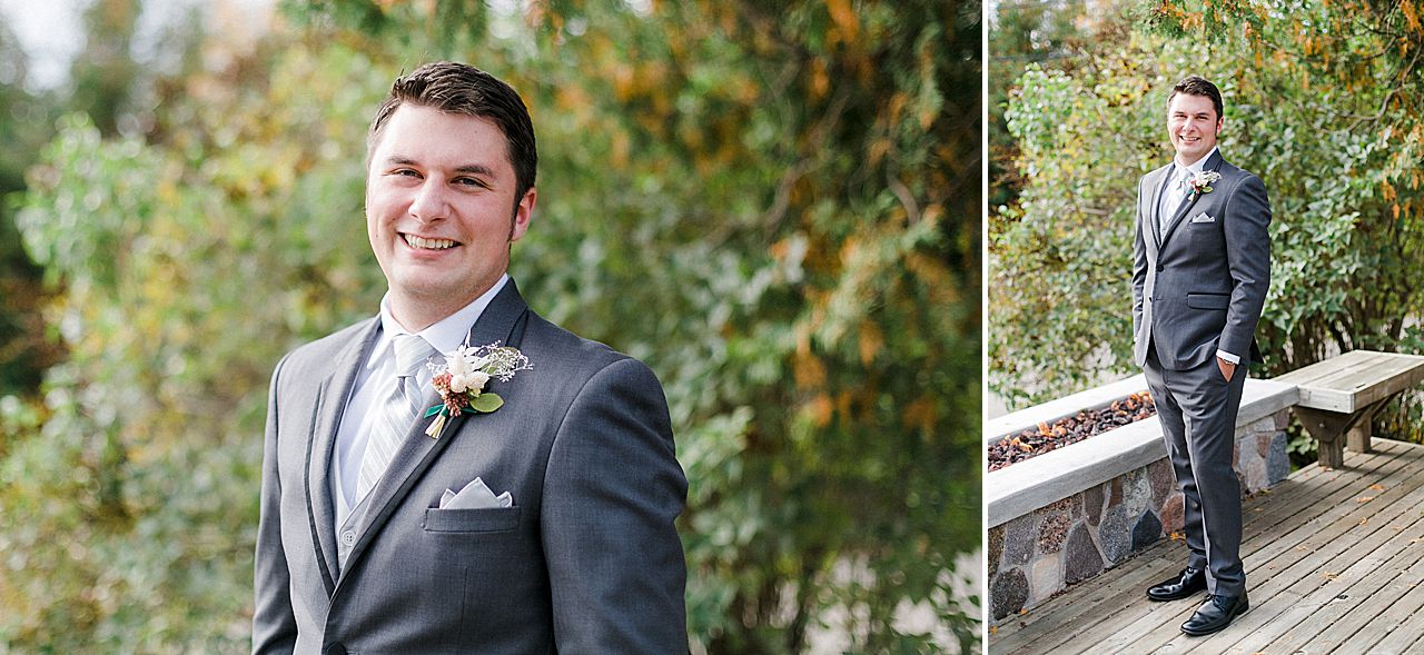 A groom portrait in Charlevoix, Michigan