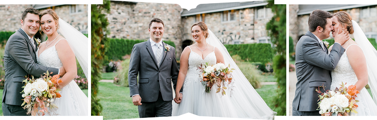 Bride and groom portraits in Charlevoix, Michigan