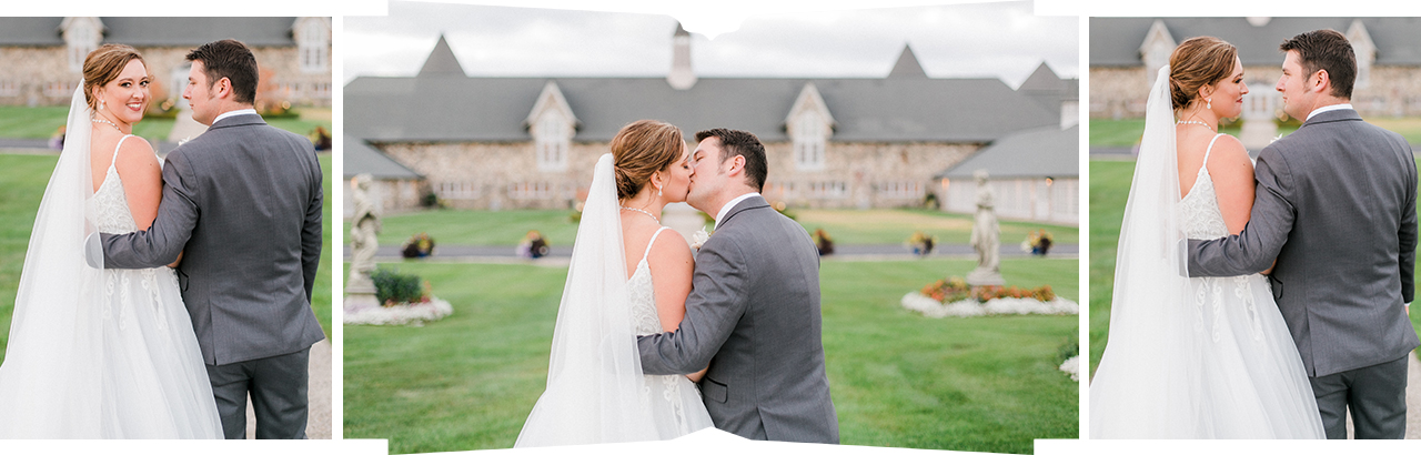Bride and groom portraits at Castle Farms in Charlevoix, Michigan
