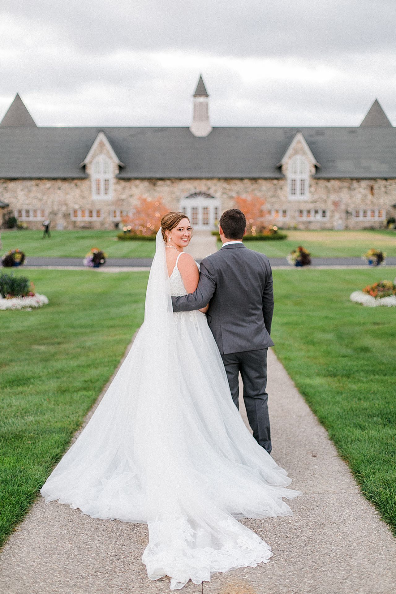 Bride and groom portraits in Charlevoix, Michigan