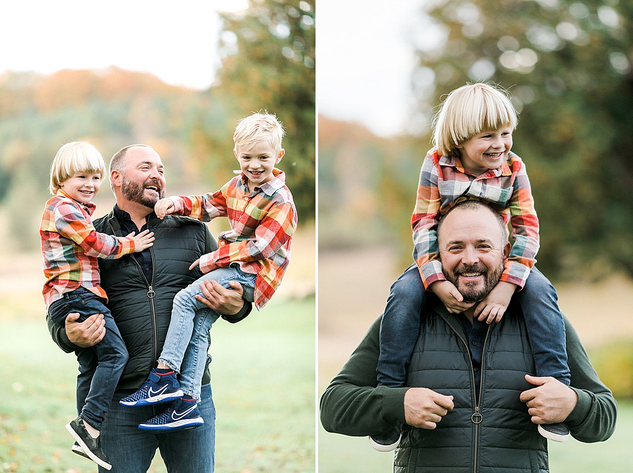 A father and his sons in Northern Michigan