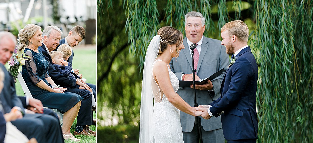 A wedding ceremony at Aurora Cellars in Michigan
