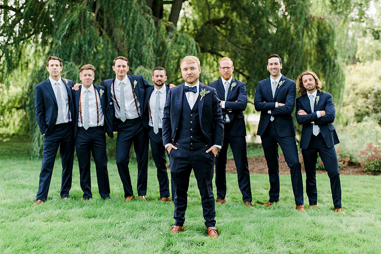 A groom and his groomsmen in Michigan
