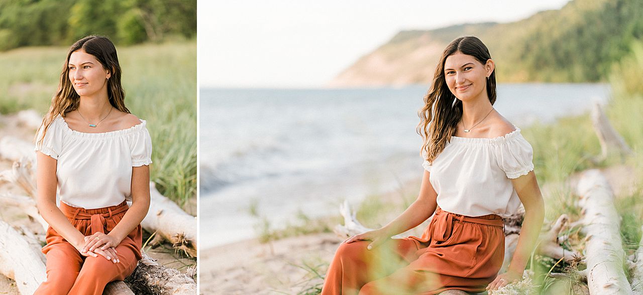 A senior portrait session at Sleeping Bear Dune National Lakeshore