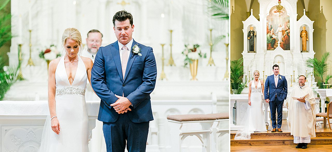 A wedding ceremony at Holy Childhood of Jesus Catholic Church in Harbor Springs, Michigan