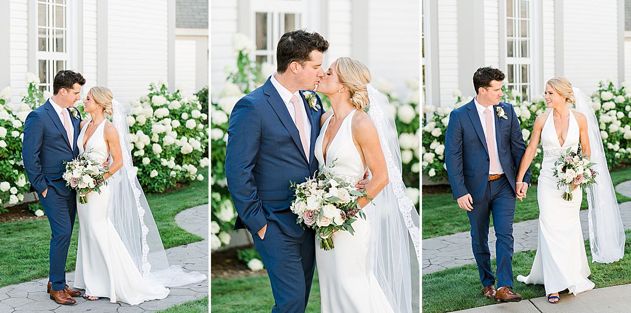 A bride and groom portraits in Northern Michigan