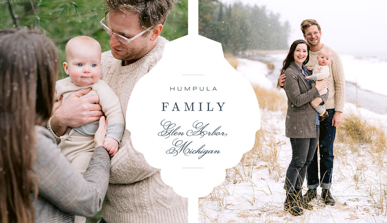 Glen Arbor family portrait session in the winter