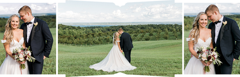 Bride and groom portraits in Traverse City