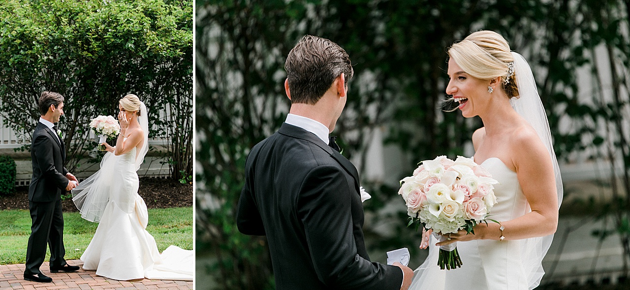 A Michigan photographer takes pictures of a bride and groom’s first look