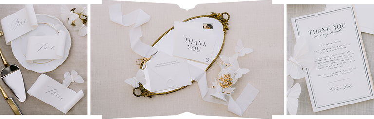 Classic white wedding stationery by minted