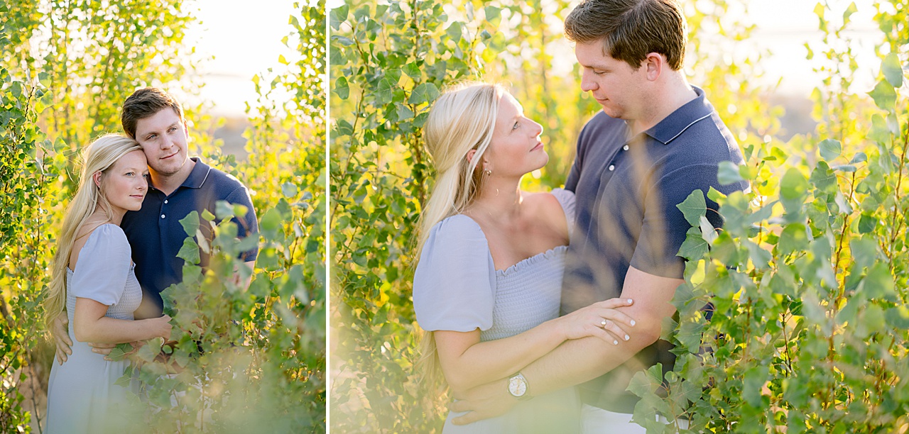 A engaged couple in Northern Michigan